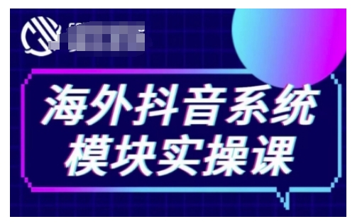 海外抖音Tiktok系统模块实操课,TK短视频带货,TK直播带货,TK小店端实操等