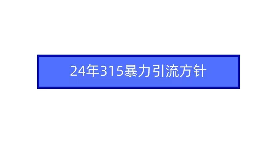 2024年自媒体爆款视频制作，快速涨粉暴力引流方针！-轻资本网