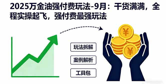 2025万金油强付费玩法-9月：干货满满，全程实操起飞，强付费最强玩法-轻资本网