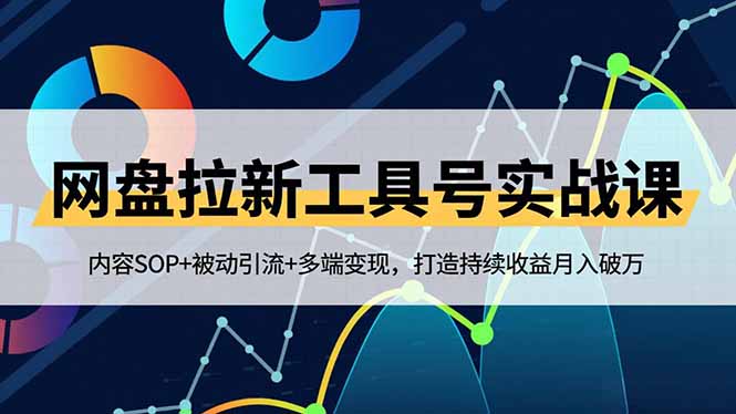 网盘拉新工具号实战课，内容SOP+被动引流+多端变现，打造持续收益月入破万-轻资本网