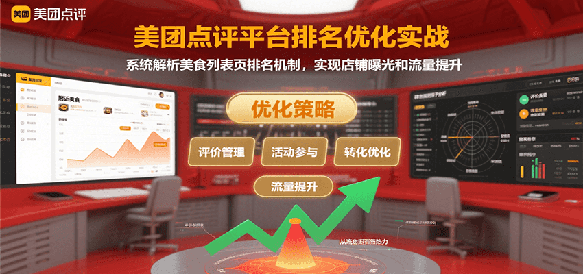 美团点评平台排名优化实战，系统解析美食列表页排名机制，实现店铺曝光和流量提升-轻资本网