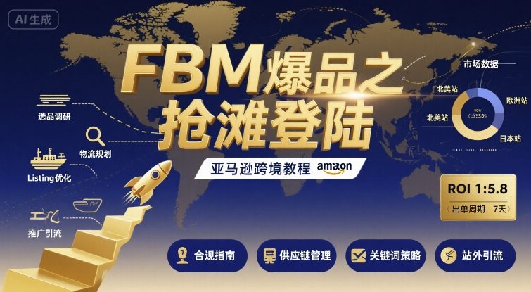 FBM爆品之抢滩登陆-亚马逊跨境教程-轻资本网