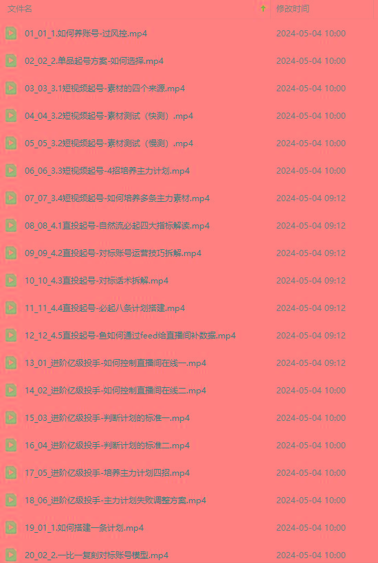 图片[1]-2024单品正价起号，直播素材投流选品：选品课+投流课+素材课+卡首屏/100节-轻资本网