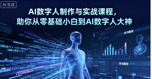 AI数字人制作与实战课程，助你从零基础小白到AI数字人大神-轻资本网