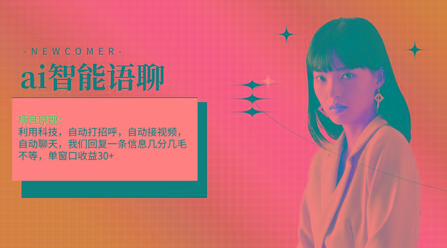 ai智能语聊，单窗口30+单机500+，无脑干！！！-轻资本网