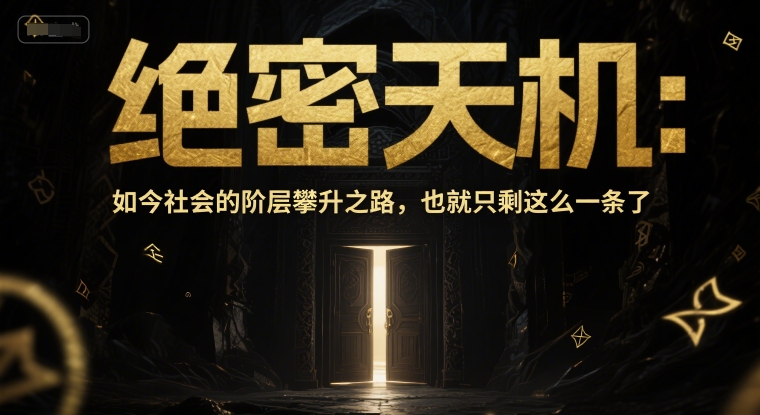 付费文章：绝密天机：如今社会的阶层攀升之路，也就只剩这么一条了-轻资本网