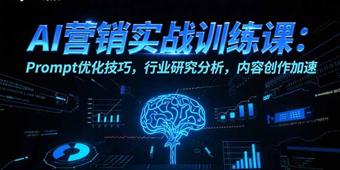 AI营销实战训练课：Prompt优化技巧，行业研究分析，内容创作加速-轻资本网