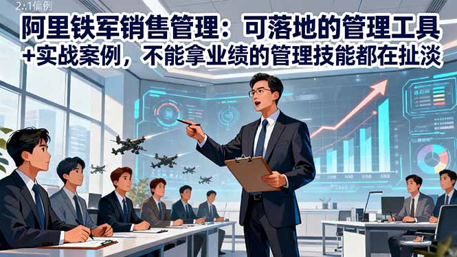 阿里铁军销售管理：可落地的管理工具+实战案例，不能拿业绩的管理都在扯淡-轻资本网