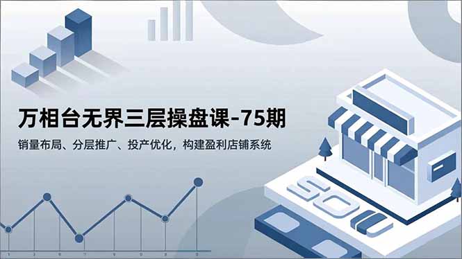 万相台无界三层操盘课-75期，销量布局、分层推广、投产优化，构建盈利店铺系统-轻资本网
