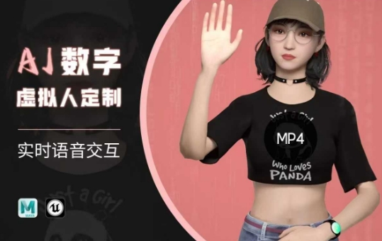 Ai数字人虚拟(智能体)实时语音交互特训营，​自行定制超写实角色AI数字人交互技术-轻资本网