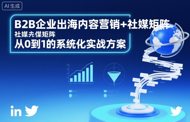 B2B企业出海内容营销+社媒矩阵，从0到1的系统化实战方案-轻资本网