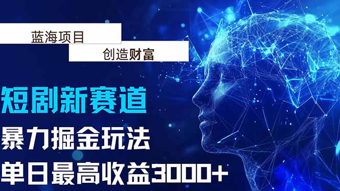 抖音新赛道，暴力掘金玩法，单日收益最高3000+-轻资本网