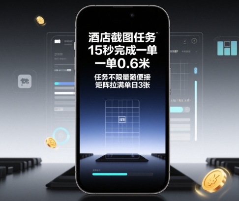 酒店截图任务，15秒完成一单，一单0.6米，任务不限量随便接，矩阵拉满单日3张【揭秘】-轻资本网