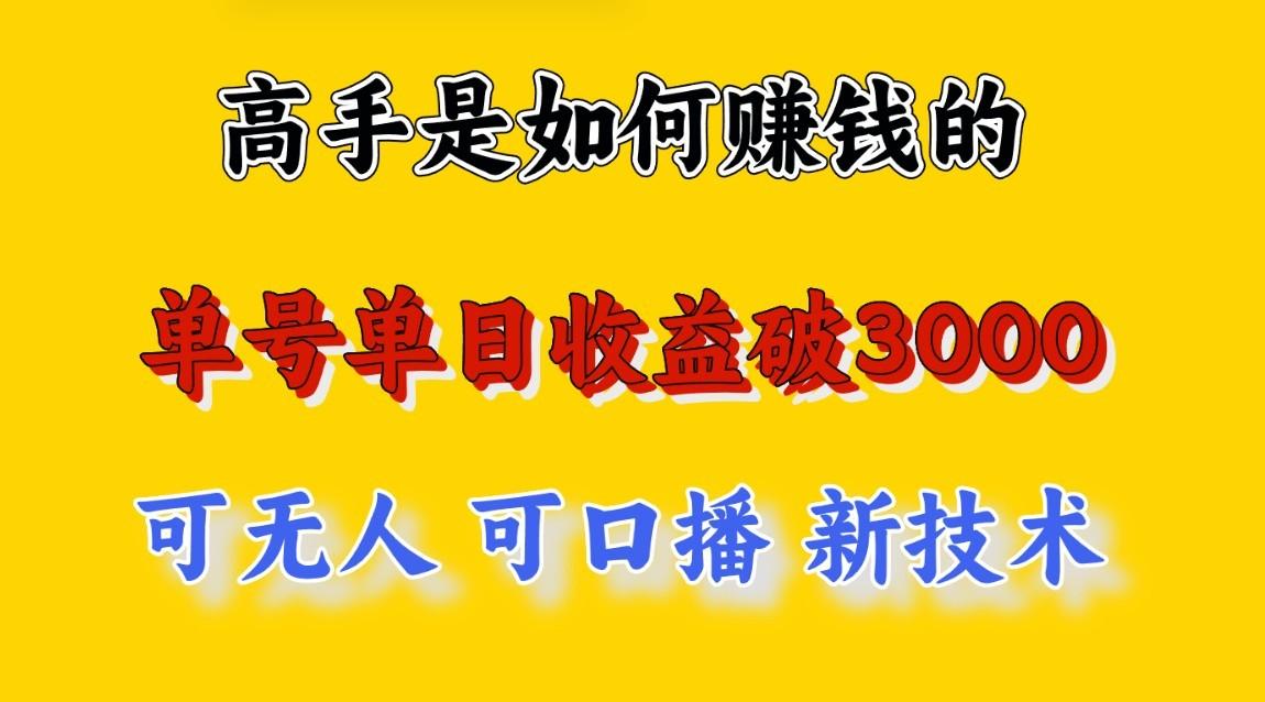 高手是如何赚钱的，一天收益至少3000+以上，小白当天就能够上手，这是穷人翻盘的一...-轻资本网