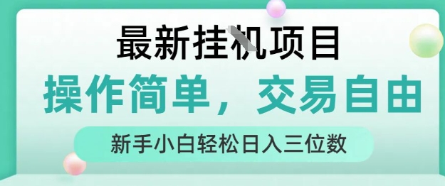 最新挂G项目，操作简单，交易自由，人人可上手，新手小白轻松日入三位数【揭秘】-轻资本网