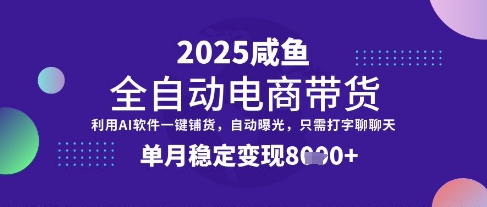 全网首发【闲鱼全自动电商带货】三年磨一剑，一朝露锋芒，单月稳定变现8k+【揭秘】-轻资本网