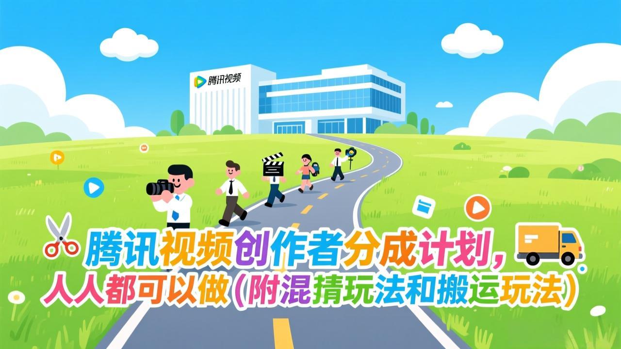 腾讯视频创作者分成计划，人人都可以做(附混剪玩法和搬运玩法-轻资本网