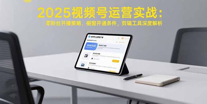 2025视频号运营实战：零粉丝开播策略，橱窗开通条件，剪辑工具深度解析-轻资本网