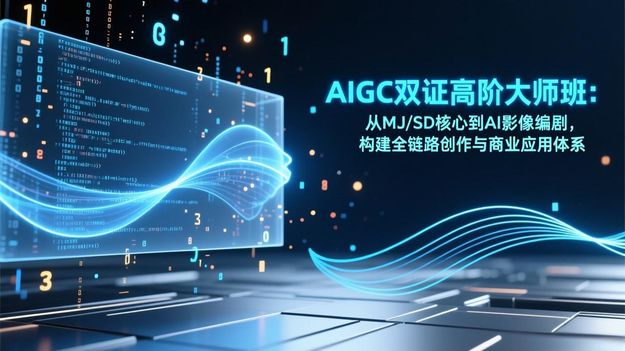 AIGC双证高阶大师班：从MJ/SD核心到AI影像编剧，构建全链路创作与商业应用体系-轻资本网