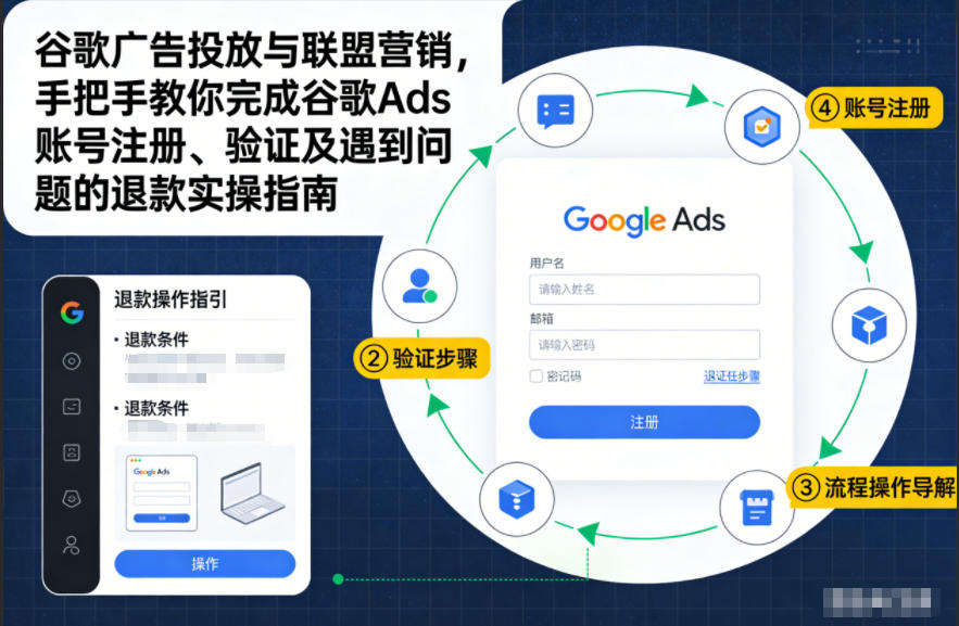 谷歌广告投放与联盟营销，手把手教你完成谷歌Ads账号注册、验证及遇到问题的退款实操指南-轻资本网