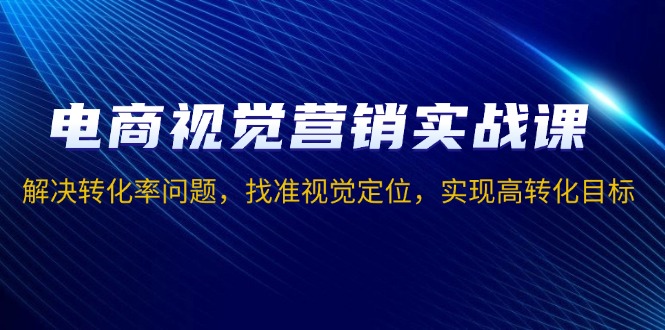 电商视觉营销实战课，解决转化率问题，找准视觉定位，实现高转化目标-轻资本网