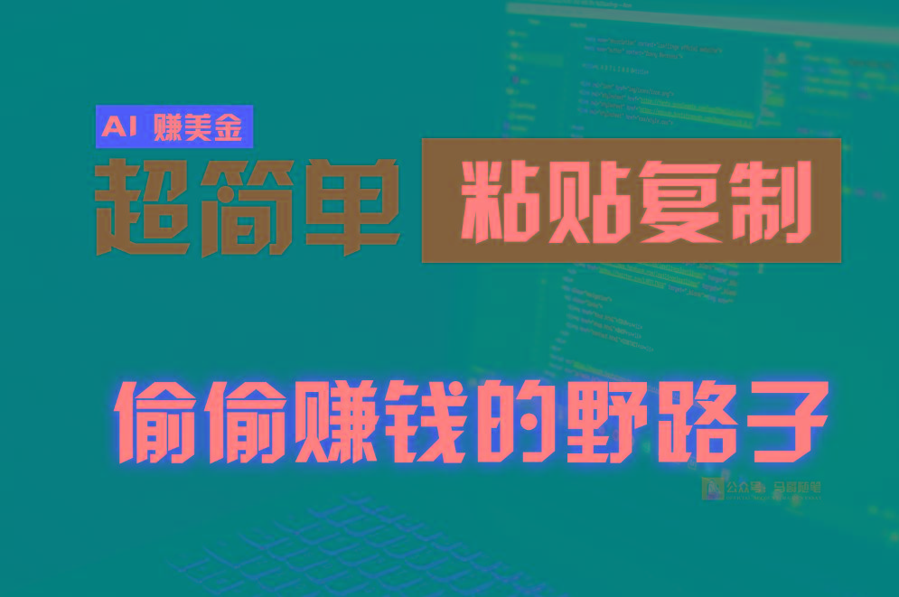 偷偷赚钱野路子，0成本海外淘金，无脑粘贴复制，稳定且超简单，适合副业兼职-轻资本网