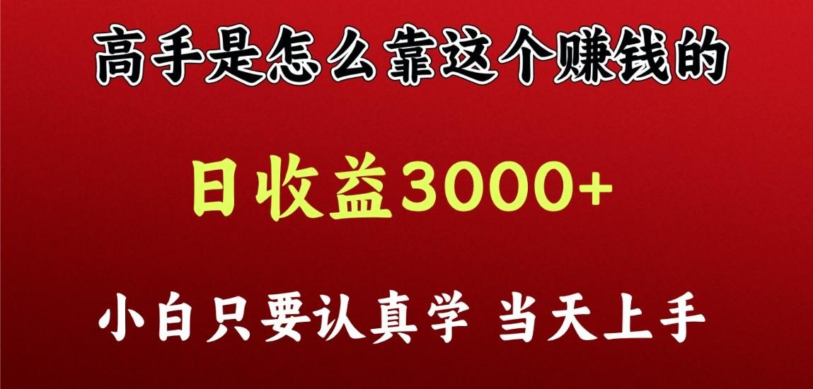 看高手是怎么赚钱的，一天收益至少3000+以上，小白当天上手-轻资本网