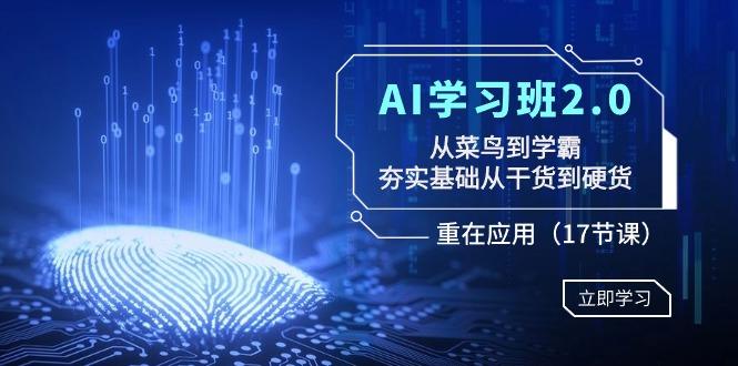 AI学习班2.0：从菜鸟到学霸，夯实基础从干货到硬货，重在应用(17节课)-轻资本网