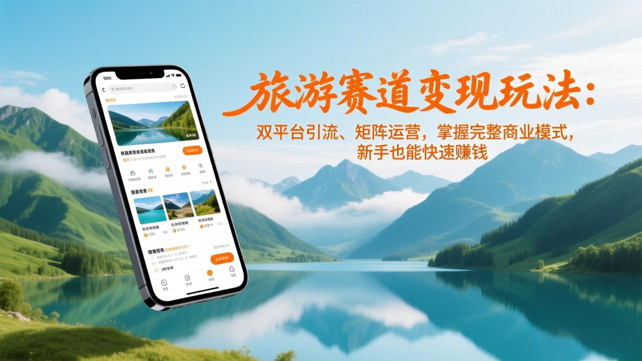 旅游赛道变现玩法：双平台引流、矩阵运营，掌握完整商业模式，新手也能快速赚钱-轻资本网