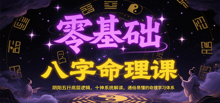 零基础八字命理课：阴阳五行底层逻辑，十神系统解读，通俗易懂的命理学习体系-轻资本网