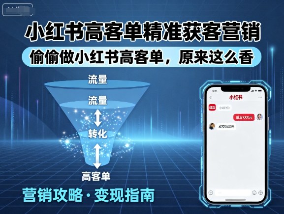 小红书高客单精准获客营销，偷偷做小红书高客单，原来这么香-轻资本网