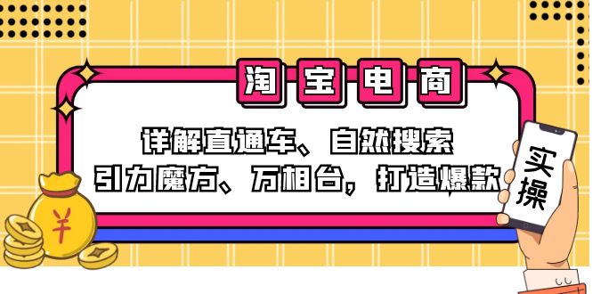 2024淘宝电商课程：详解直通车、自然搜索、引力魔方、万相台，打造爆款-轻资本网