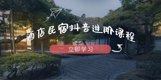 酒店民宿抖音进阶课程，掌握流量渠道与推流逻辑，打造爆款内容-轻资本网
