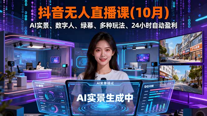 抖音无人直播课(10月-轻资本网