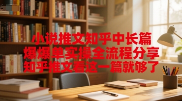 小说推文知乎中长篇爆单实操全流程分享，知乎推文看这一篇就够了-轻资本网