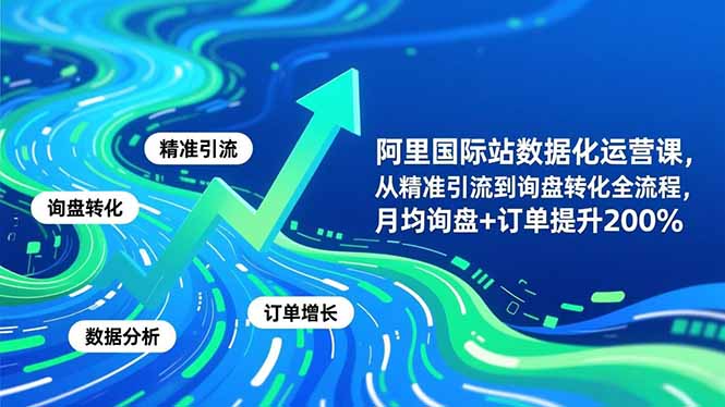 阿里国际站数据化运营课-11月，从精准引流到询盘转化全流程，月均询盘+订单提升200%-轻资本网