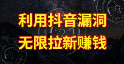 利用抖音链接漏洞，无限拉新赚钱【漏洞原理+操作流程】【揭秘】-轻资本网