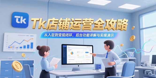 Tk店铺运营全攻略，从入驻到变现闭环，后台功能详解与实操演示-轻资本网