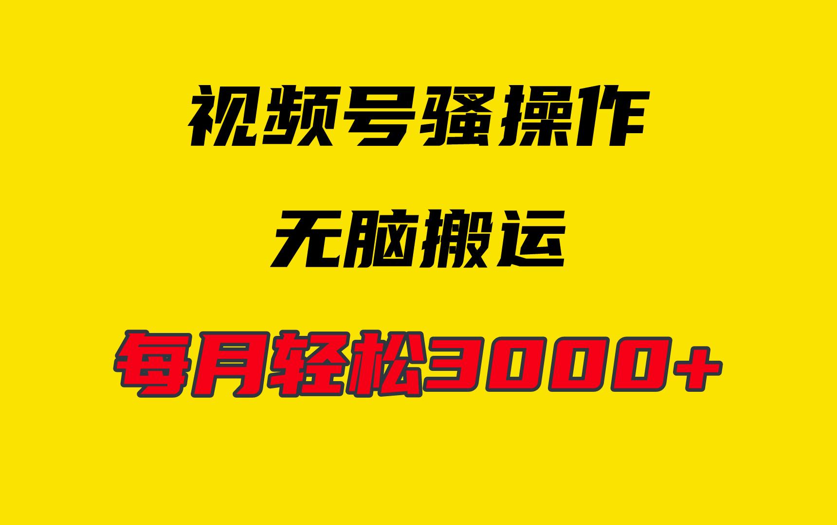(9968期)4月最新视频号无脑爆款玩法，挂机纯搬运，每天轻松3000+-轻资本网