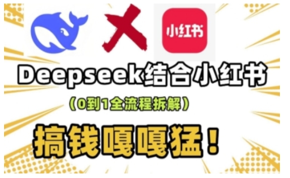 deepseek+小红书打造流量生产线实操课，0到1全流程拆解，搞钱嘎嘎猛-轻资本网