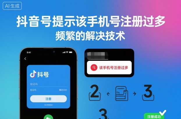 抖音号提示该手机号注册过多，频繁的解决技术-轻资本网