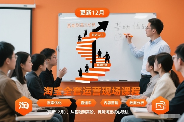 淘宝全套运营现场课程(更新12月)，从基础到高阶，拆解淘宝核心玩法-轻资本网