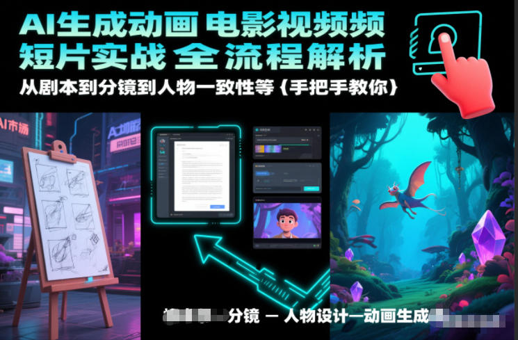 AI生成动画电影视频短片实战全流程解析，从剧本到分镜到人物一致性等手把手教你-轻资本网