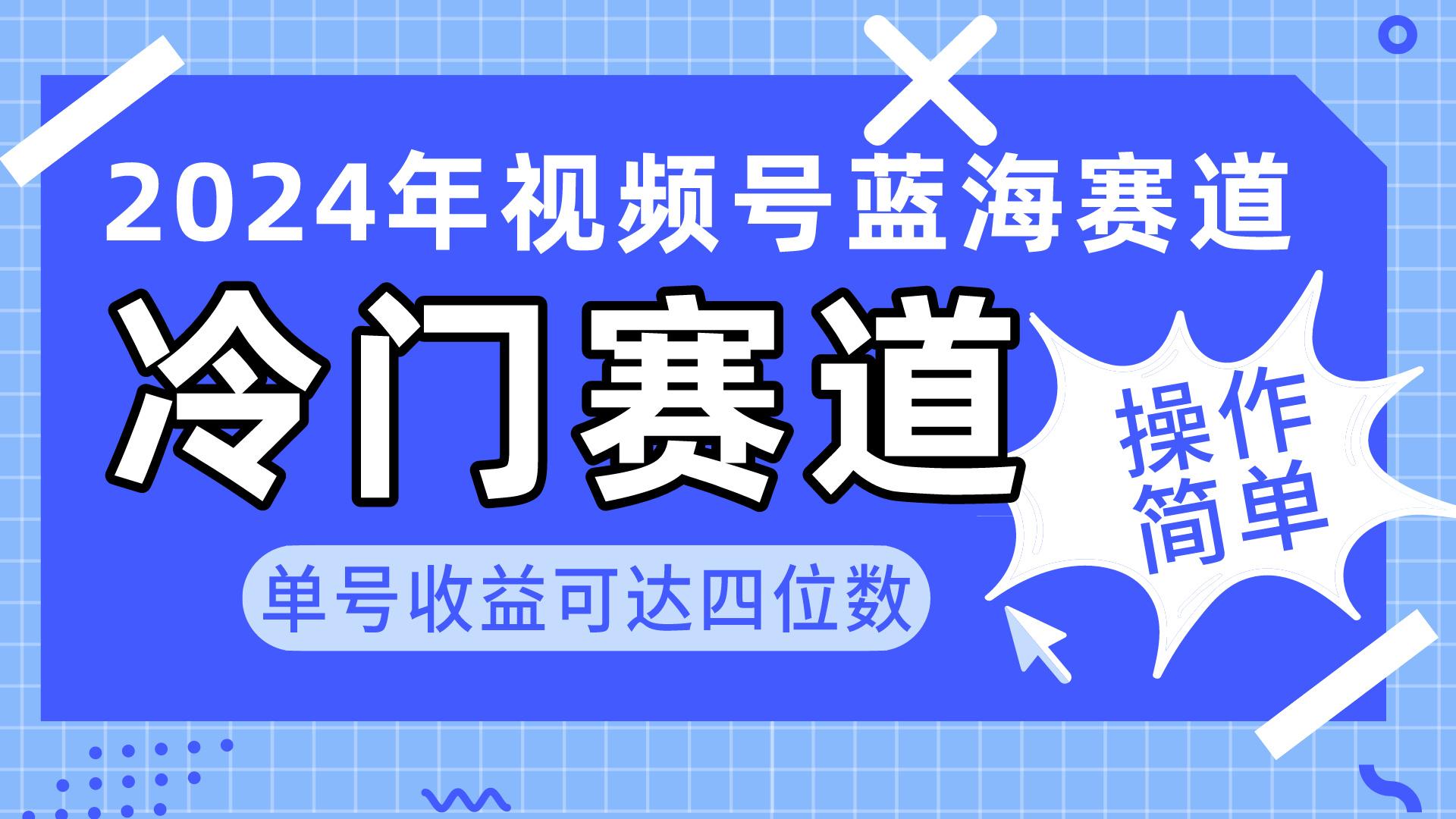 2024视频号冷门蓝海赛道，操作简单 单号收益可达四位数(教程+素材+工具-轻资本网