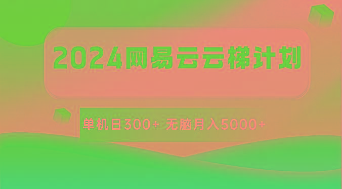 2024网易云云梯计划 单机日300+ 无脑月入5000+-轻资本网