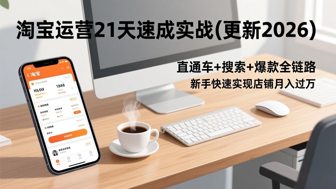 淘宝运营21天速成实战(更新2026-轻资本网