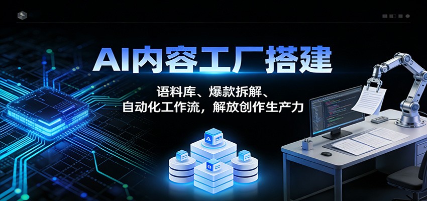 AI内容工厂搭建：语料库、爆款拆解、自动化工作流，解放创作生产力-轻资本网