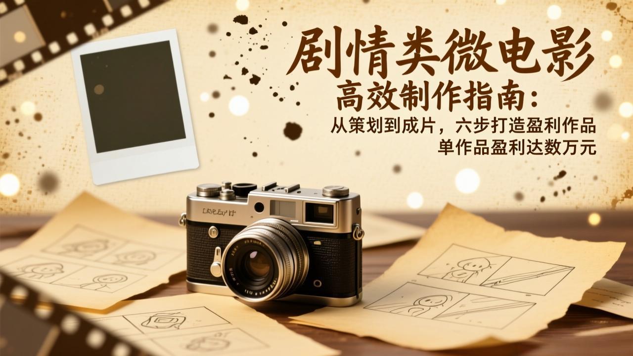 剧情类微电影高效制作指南：从策划到成片，六步打造盈利作品，单作品盈利达数万元-轻资本网