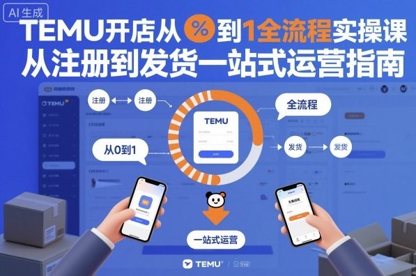 TEMU开店从0到1全流程实操课，从注册到发货一站式运营指南-轻资本网