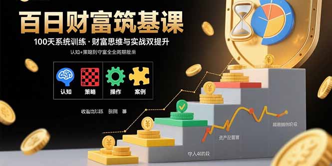 百日财富筑基课：认知+策略+实操+案例拆解  实现从创富到守富全周期能力-轻资本网